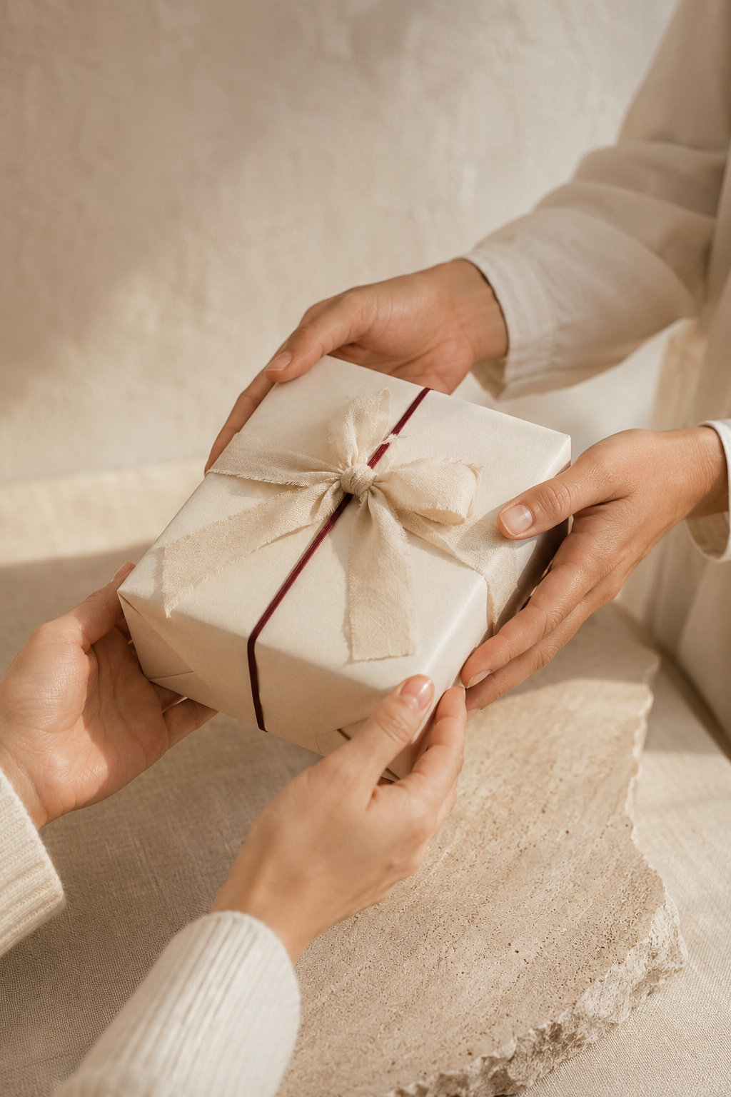 A meaningful gift exchanged between loved ones
